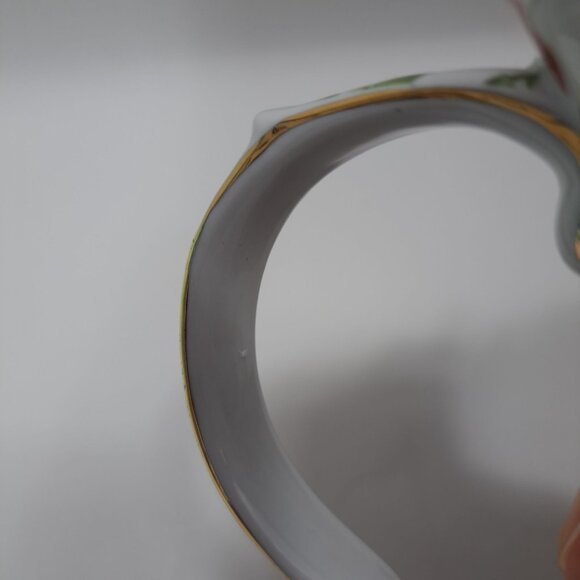 Royal Danube Flower Floral Pitcher Cabbage Roses Gold Trim Porcelain Vintage - Picture 12 of 16